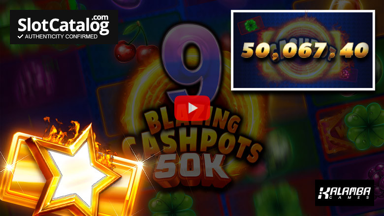 Κουλοχέρης 9 Blazing Cashpots 50k Big Win Μάιος 2024