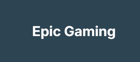 Epic Gaming Epic Gaming
