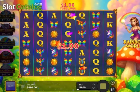Οθόνη3. Rainbow World Κουλοχέρης