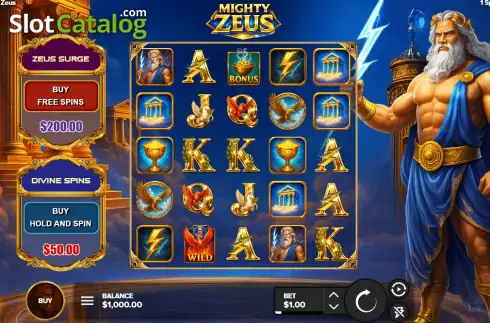 Οθόνη2. Mighty Zeus (1 Spin Interactive) Κουλοχέρης
