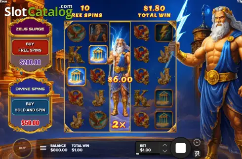 Οθόνη3. Mighty Zeus (1 Spin Interactive) Κουλοχέρης