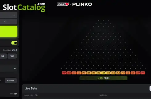 Οθόνη3. Plinko (100HP Gaming) Κουλοχέρης