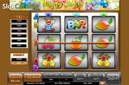 Οθόνη3. Happy Joker (Aiwin Games) Κουλοχέρης