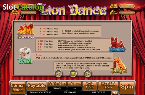 Οθόνη7. Lion Dance (Aiwin Games) Κουλοχέρης