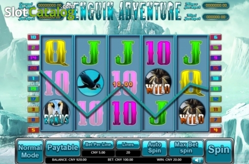Οθόνη3. Penguin Adventure Κουλοχέρης