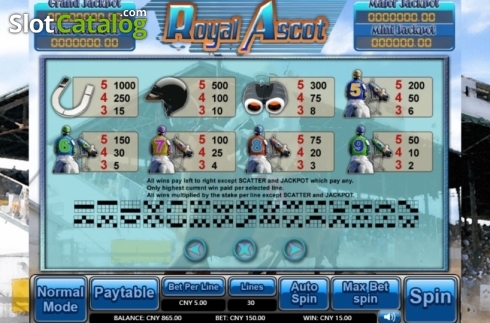Οθόνη4. Royal Ascot Κουλοχέρης