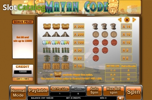 Οθόνη6. Mayan Code Κουλοχέρης