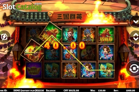 Οθόνη3. Three Kingdoms (Triple Profits Games) Κουλοχέρης