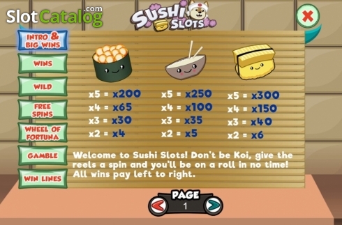 Οθόνη4. Sushi Slots Κουλοχέρης