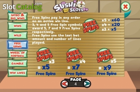 Οθόνη7. Sushi Slots Κουλοχέρης