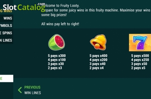 Οθόνη5. Fruity Looty Κουλοχέρης