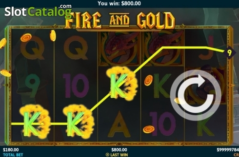 Οθόνη4. Fire and Gold (Funky Games) Κουλοχέρης