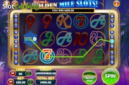 Οθόνη3. Golden Mile Slots Κουλοχέρης