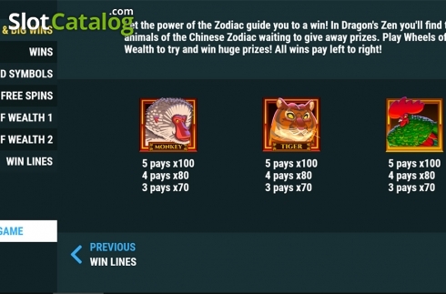 Οθόνη3. Dragon's Zen Κουλοχέρης