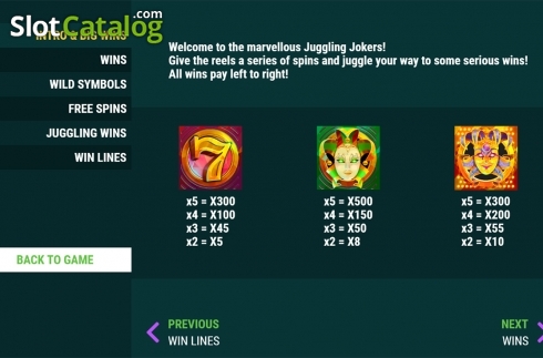 Οθόνη4. Juggling Jokers Κουλοχέρης