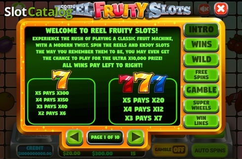 Οθόνη9. Reel Fruity Slots Κουλοχέρης