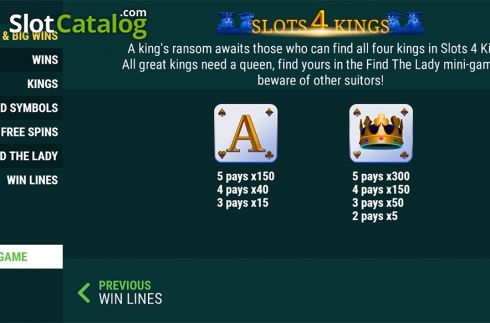 Οθόνη5. Slots 4 Kings Κουλοχέρης