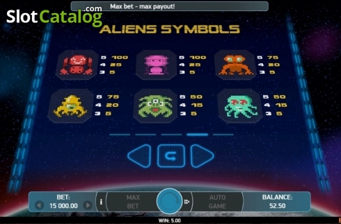 Οθόνη7. Alien Attack (Bet2Tech) Κουλοχέρης