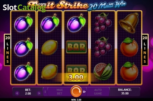 Οθόνη3. Fruit Strike: 20 Multi Win Κουλοχέρης