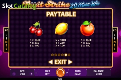 Οθόνη8. Fruit Strike: 20 Multi Win Κουλοχέρης