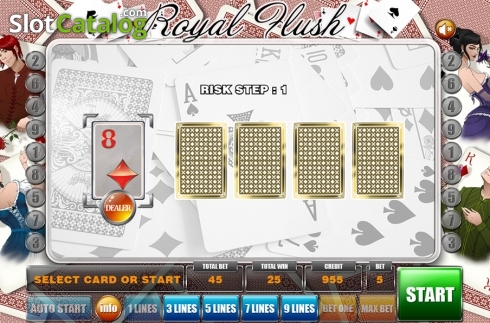 Οθόνη6. Royal Flush (GameX) Κουλοχέρης