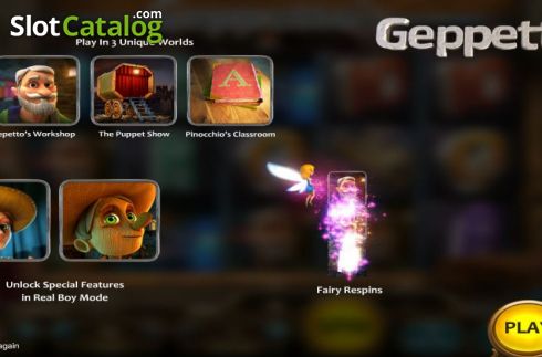 Οθόνη2. Geppetto's Toy Shop Κουλοχέρης