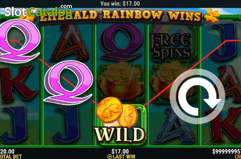 Οθόνη3. Emerald Rainbow Wins Κουλοχέρης