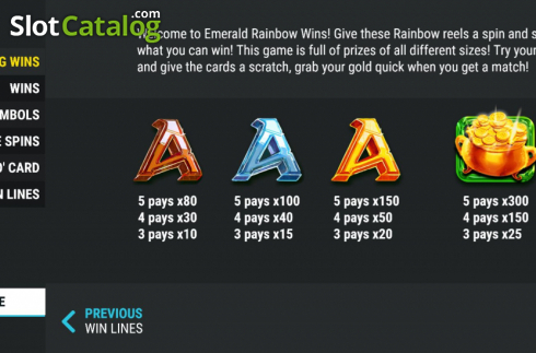 Οθόνη8. Emerald Rainbow Wins Κουλοχέρης