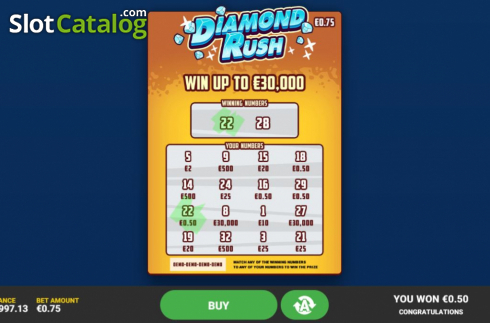 Οθόνη4. Diamond Rush (Hacksaw Gaming) Κουλοχέρης