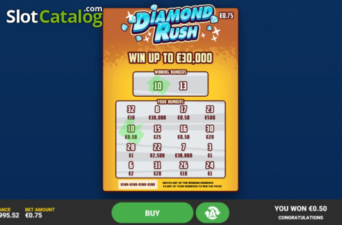 Οθόνη5. Diamond Rush (Hacksaw Gaming) Κουλοχέρης