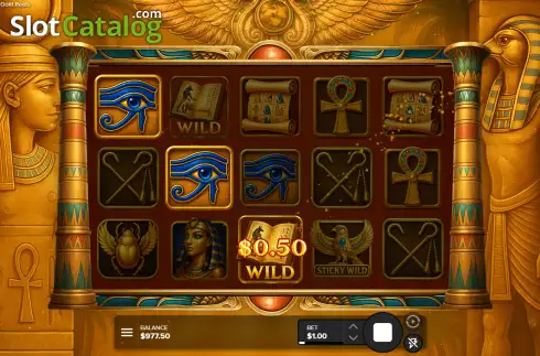 Οθόνη3. Egyptian Gold Reels Κουλοχέρης