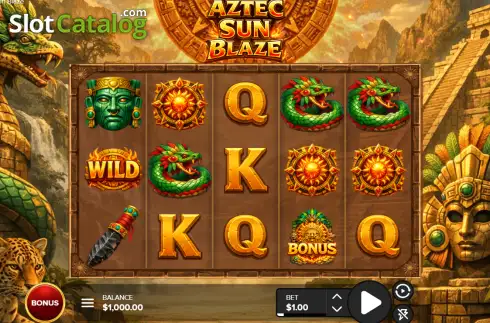 Οθόνη2. Aztec Sun Blaze Κουλοχέρης