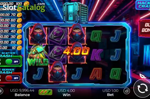 Οθόνη4. Hacker Crash Jackpot Κουλοχέρης