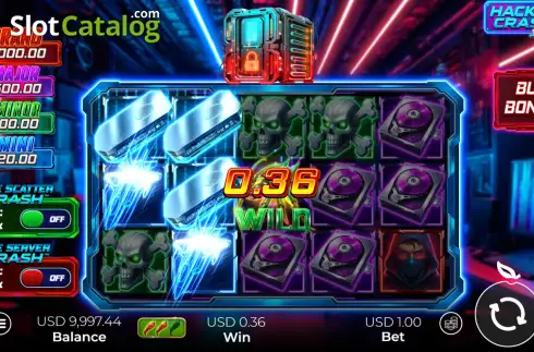 Οθόνη5. Hacker Crash Jackpot Κουλοχέρης
