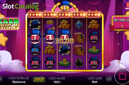 Οθόνη3. Cash Multipliers Respin Κουλοχέρης