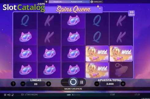 Οθόνη3. Spins Queen Κουλοχέρης