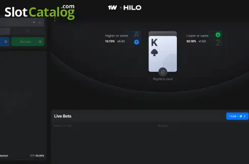 Οθόνη2. HiLo (1Win Games) Κουλοχέρης