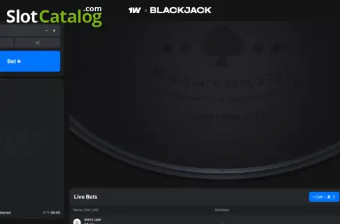 Οθόνη2. Blackjack (1Win Games) Κουλοχέρης