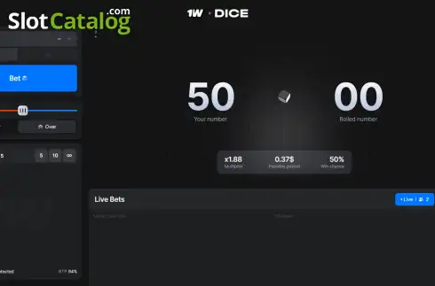 Οθόνη2. Dice (1Win Games) Κουλοχέρης