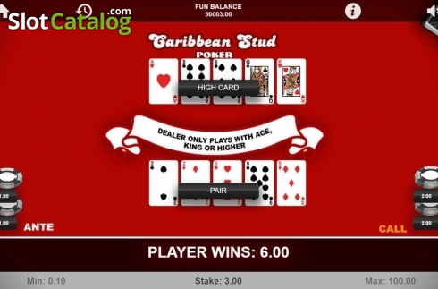 Οθόνη4. Caribbean Stud Poker (1X2gaming) Κουλοχέρης