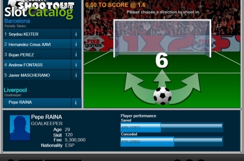 Οθόνη5. Penalty Shootout (1x2gaming) Κουλοχέρης 