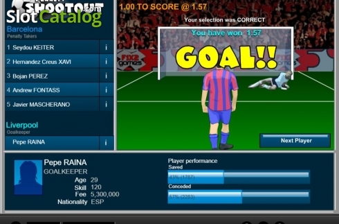 Οθόνη6. Penalty Shootout (1x2gaming) Κουλοχέρης 