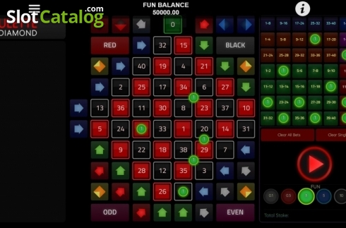 Οθόνη3. Roulette Diamond (1X2gaming) Κουλοχέρης 