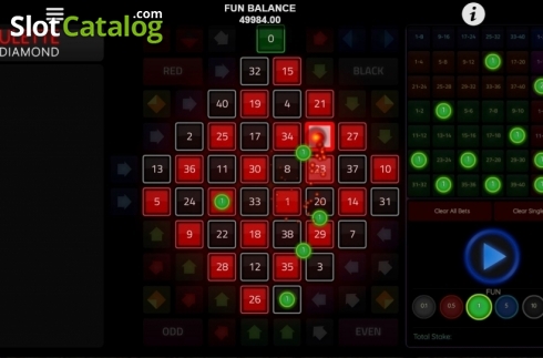 Οθόνη4. Roulette Diamond (1X2gaming) Κουλοχέρης 