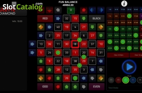 Οθόνη5. Roulette Diamond (1X2gaming) Κουλοχέρης 