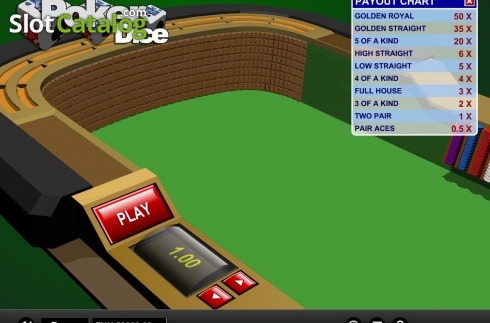 Οθόνη2. Poker Dice (1X2gaming) Κουλοχέρης