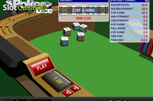 Οθόνη4. Poker Dice (1X2gaming) Κουλοχέρης