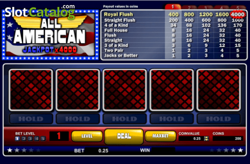 Οθόνη2. All American Poker (1x2gaming) Κουλοχέρης 