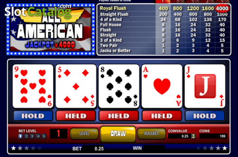Οθόνη3. All American Poker (1x2gaming) Κουλοχέρης 