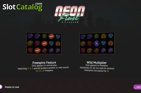 Οθόνη2. Neon Fruit Cityscape Κουλοχέρης